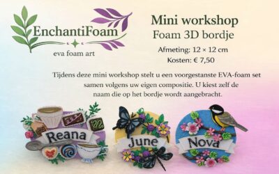 Foam bordje maken met Brigitta